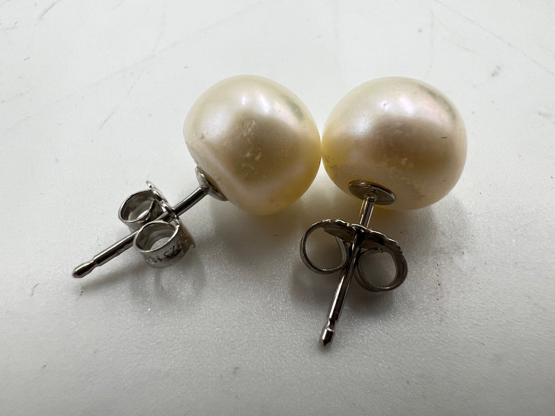 u123 Elegant 925 Sterling Silver Synthetic Pearl Earrings