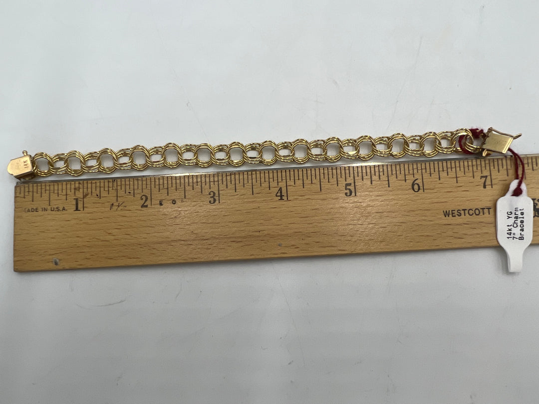 u125 Unique Cable Chain 14kt Yellow Gold Bracelet