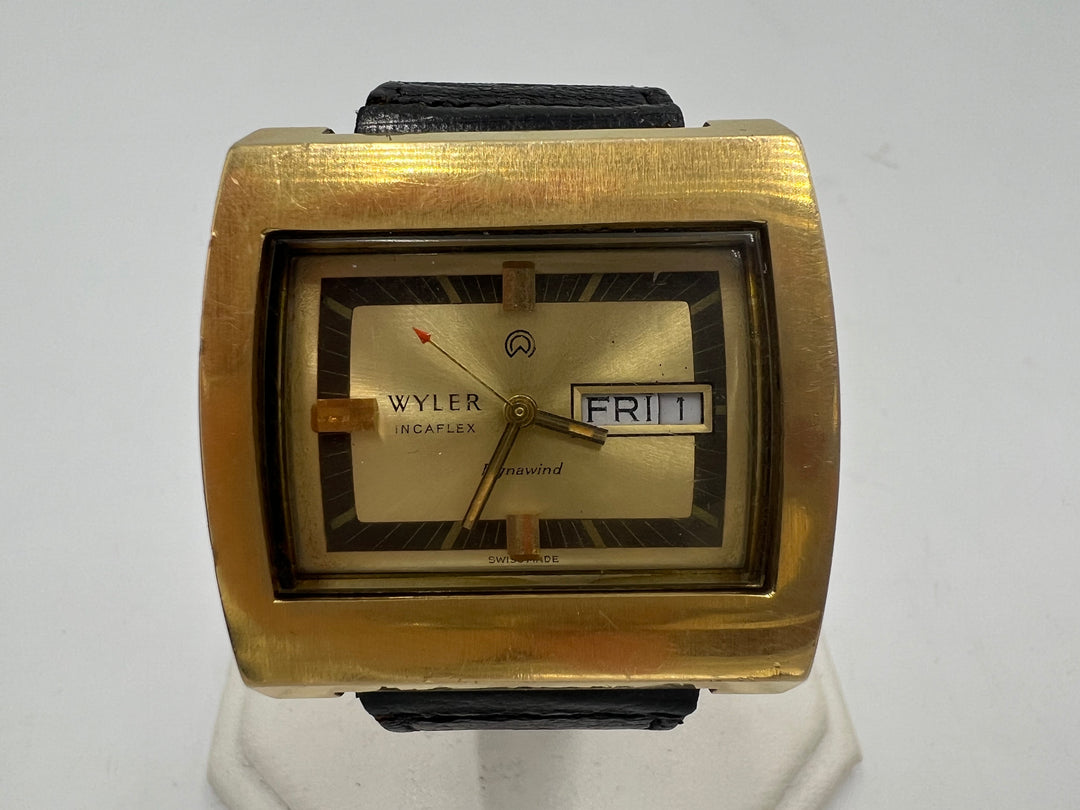 u142 Wyler 1960s Dynawind Automatic Day/Date Wrist Watch