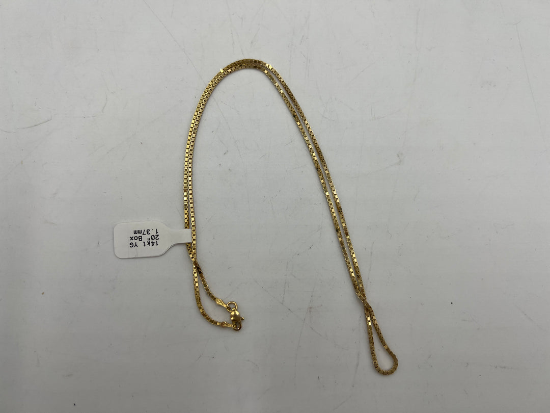 u159 14kt Yellow Gold Box Chain 20inch