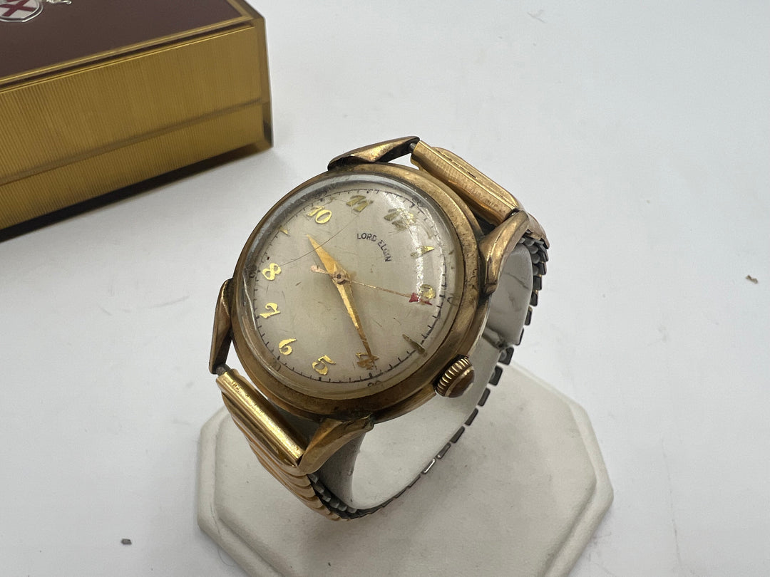 u180 Unique 1940s Lord Elgin 10k Gold Filled Self Winding Watch