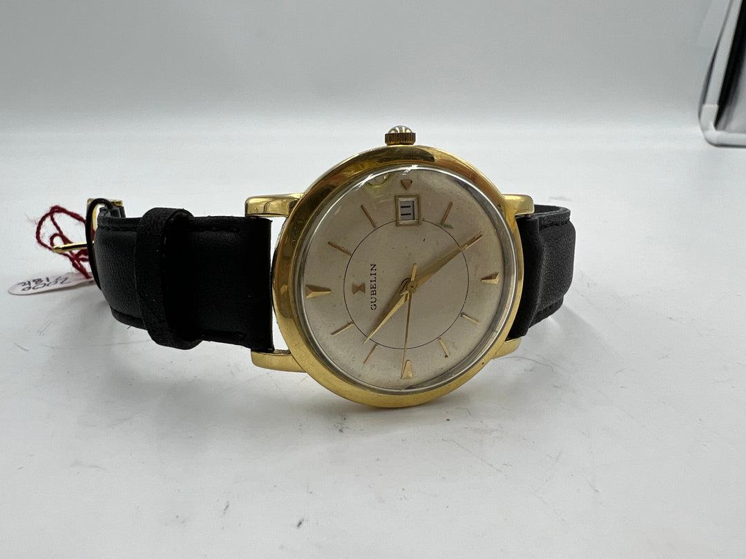 u184 Gubelin 1960s 18k Gold Automatic Wrist Watch