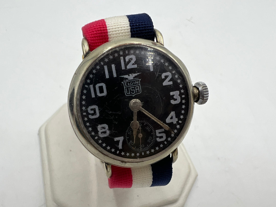 u186 Elgin 1918 USA Military Manual Wind Watch