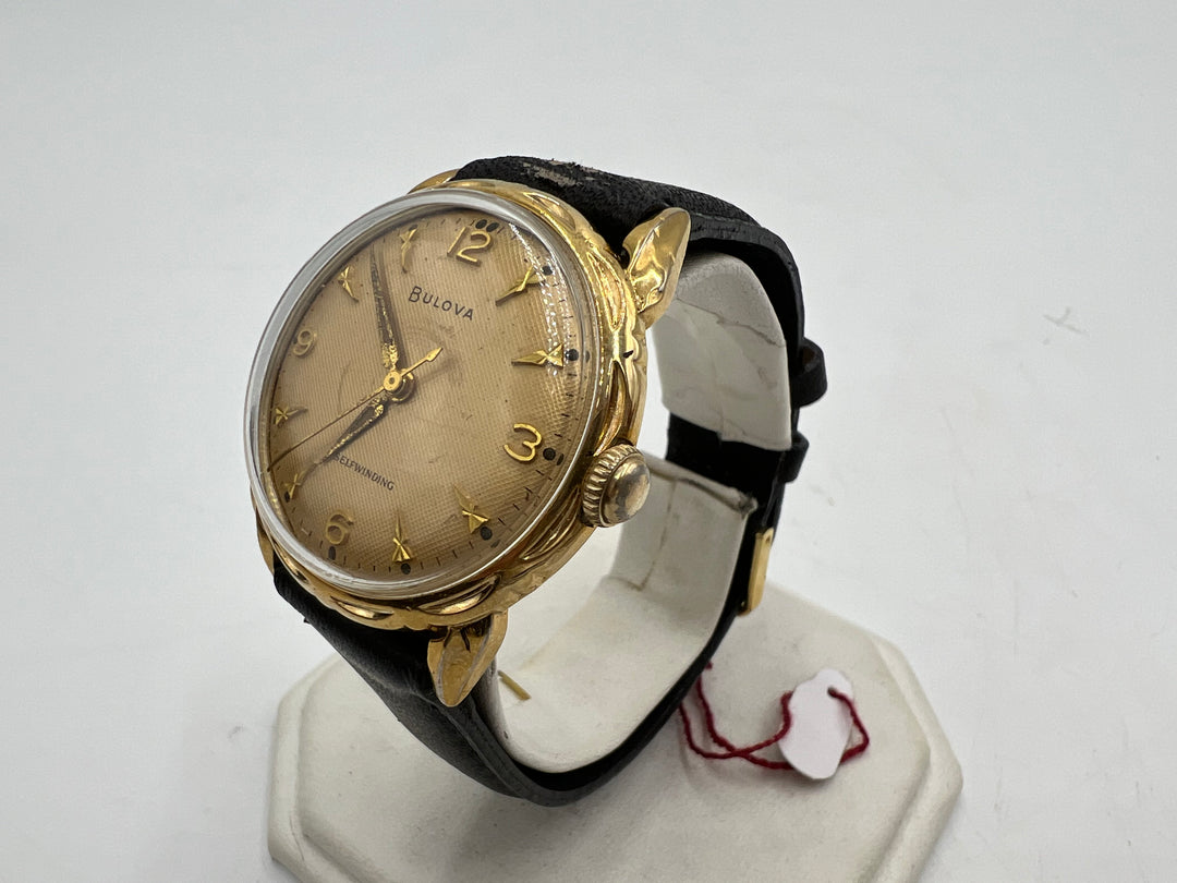 u189 Bulova 1950s Self Winding 10k Gold Plated Watch