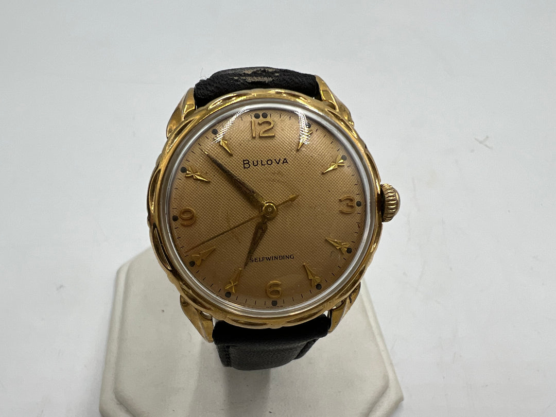 u189 Bulova 1950s Self Winding 10k Gold Plated Watch