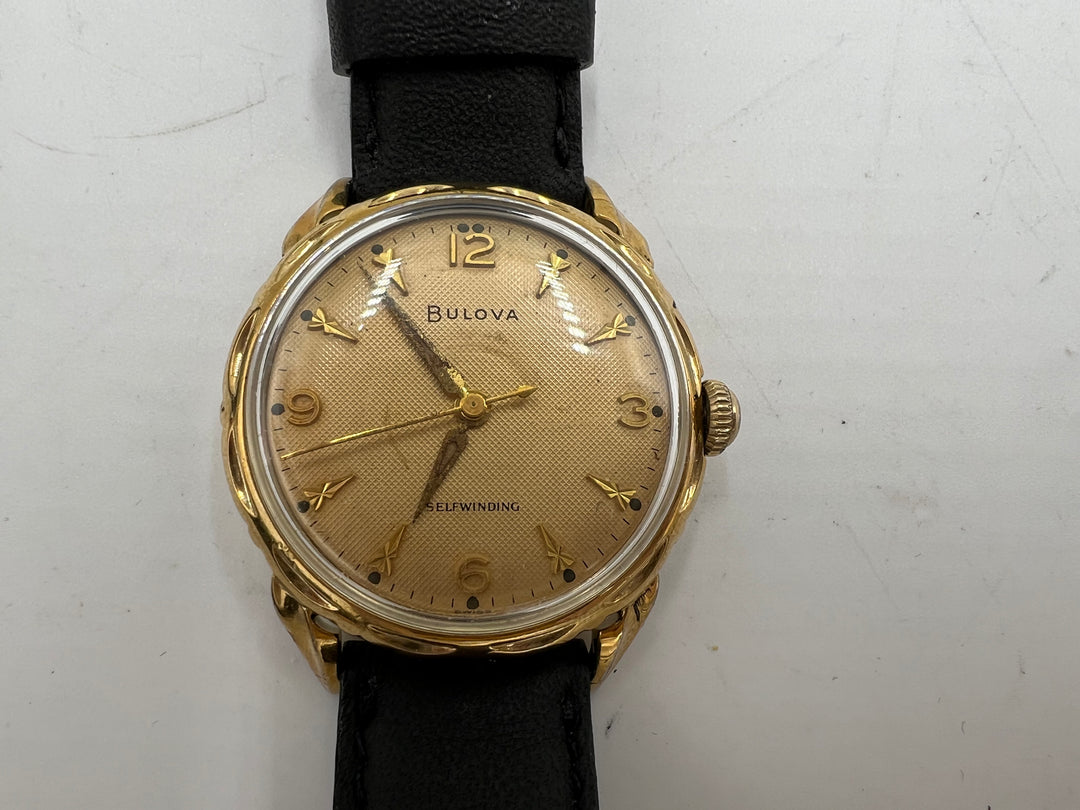 u189 Bulova 1950s Self Winding 10k Gold Plated Watch