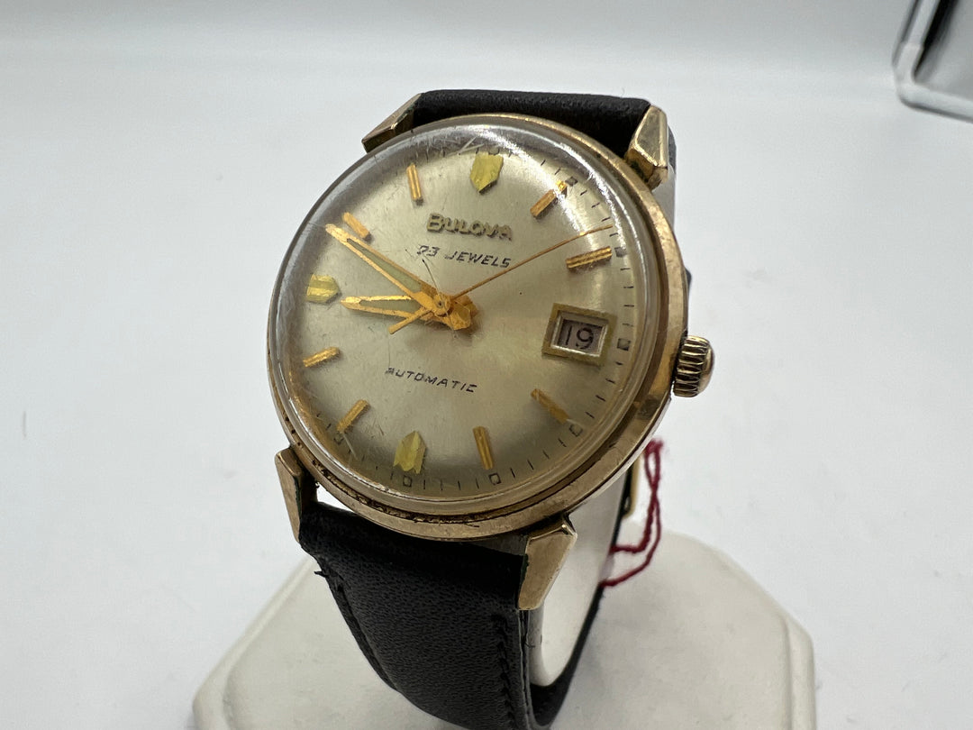 u191 Bulova 1970s Automatic 10k Gold Plated Watch