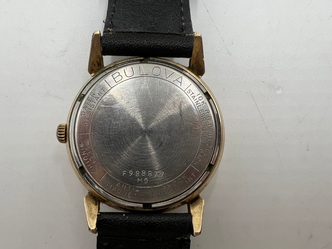 u191 Bulova 1970s Automatic 10k Gold Plated Watch