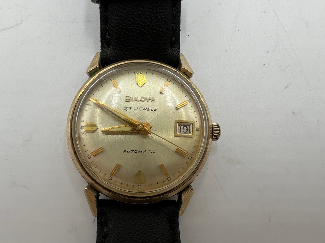 u191 Bulova 1970s Automatic 10k Gold Plated Watch