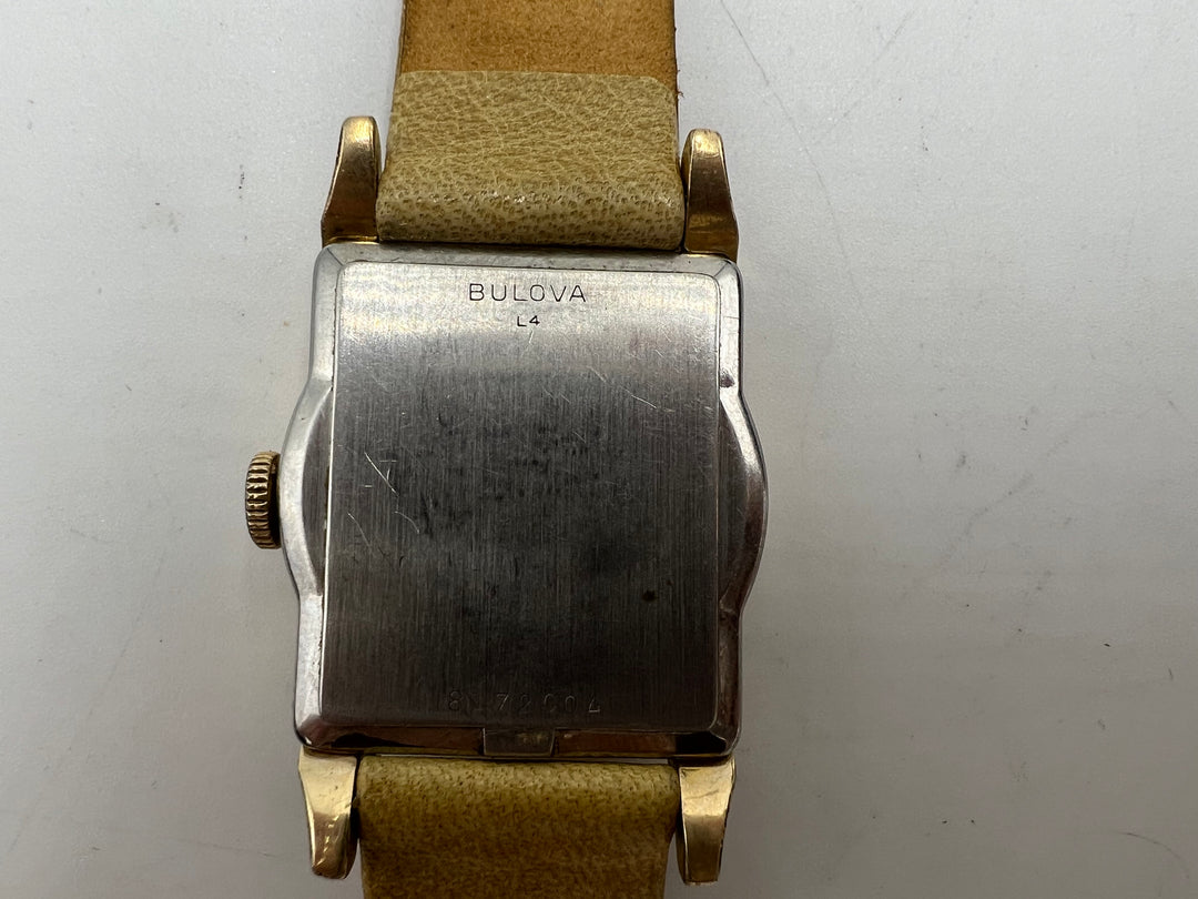 u193 Bulova 1960s Manual Wind Gold Tone Wrist Watch