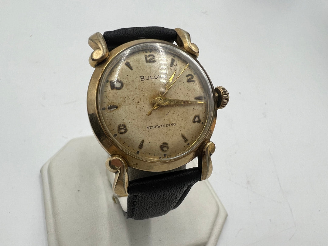 u195 Bulova 1950s Automatic Stainless Steel Gold Tone Watch