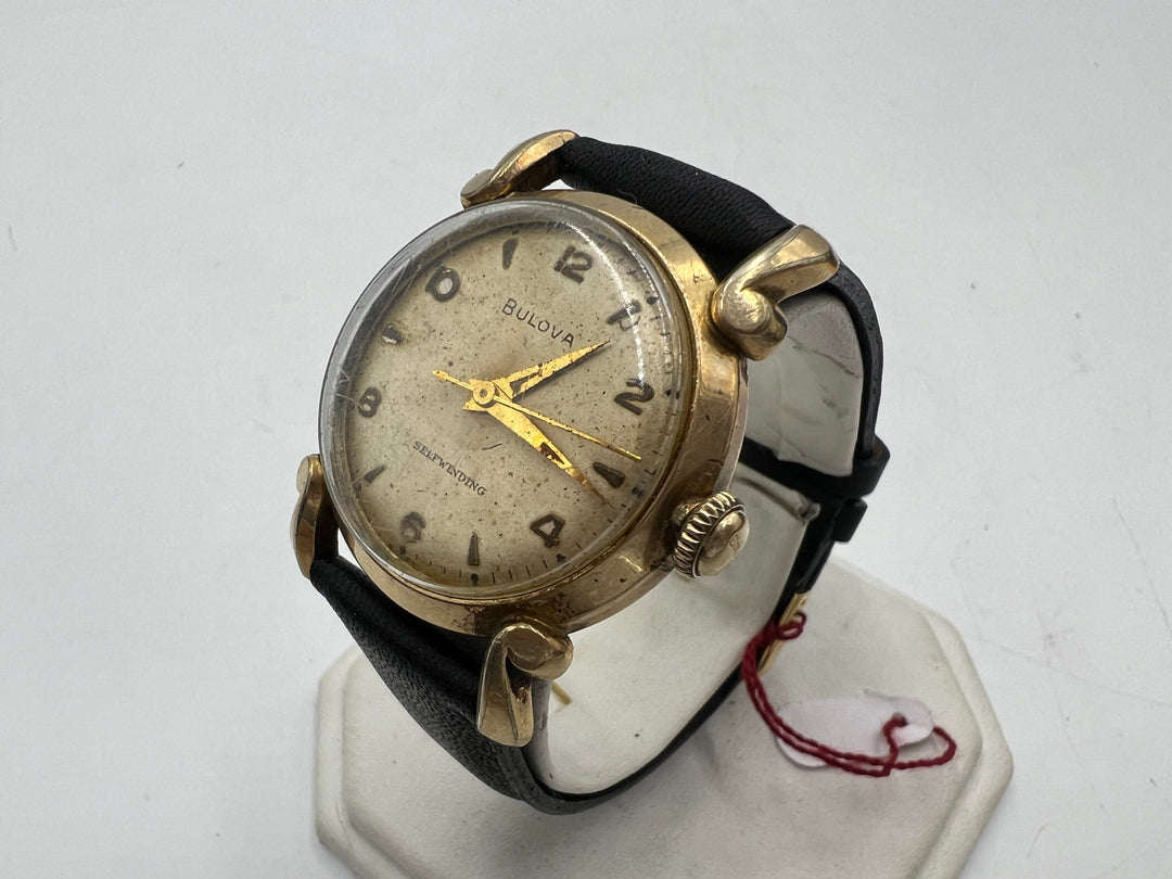 u195 Bulova 1950s Automatic Stainless Steel Gold Tone Watch