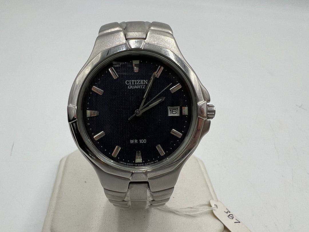 u207 Citizen Quartz Date Blue Dial w/ Stainless Steel Band