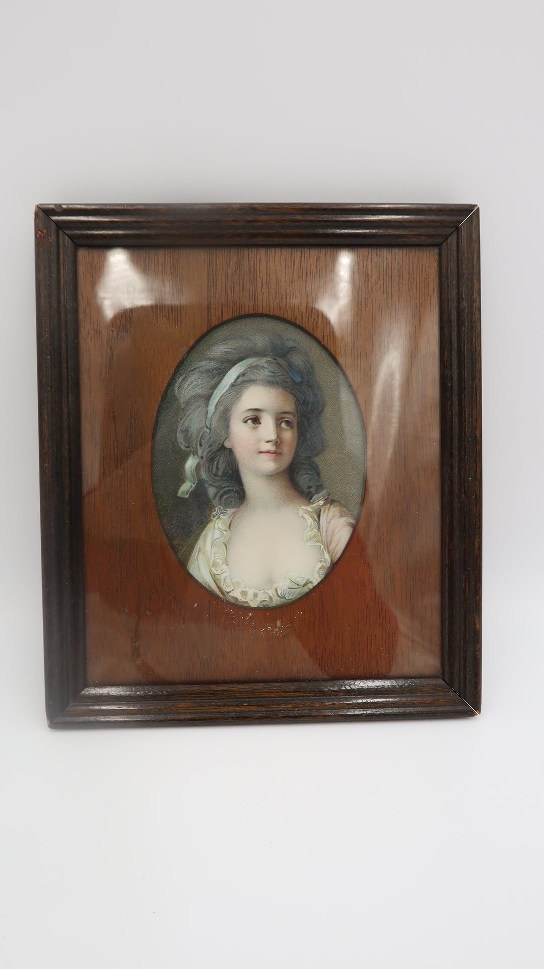 t557 Antique 1800's Miniature mini original painting portrait Grafin Zofia Potocka