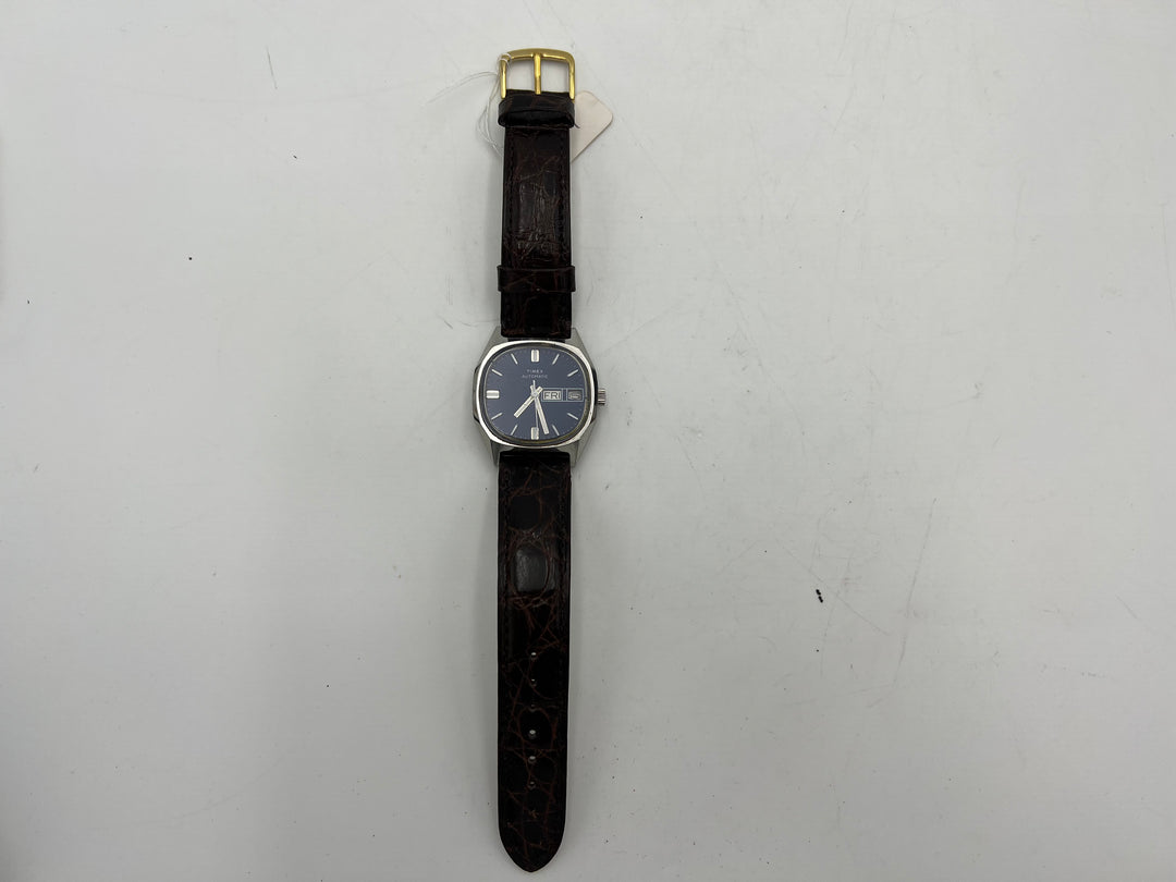 u230 Timex Blue Dial Automatic Day Date Wrist Watch