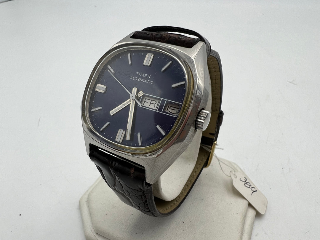 u230 Timex Blue Dial Automatic Day Date Wrist Watch