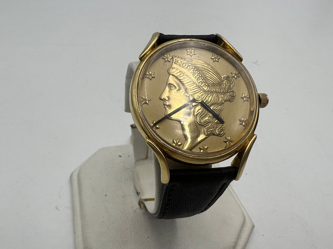 u247 Lucien Piccard 18k Gold Coin Watch Style