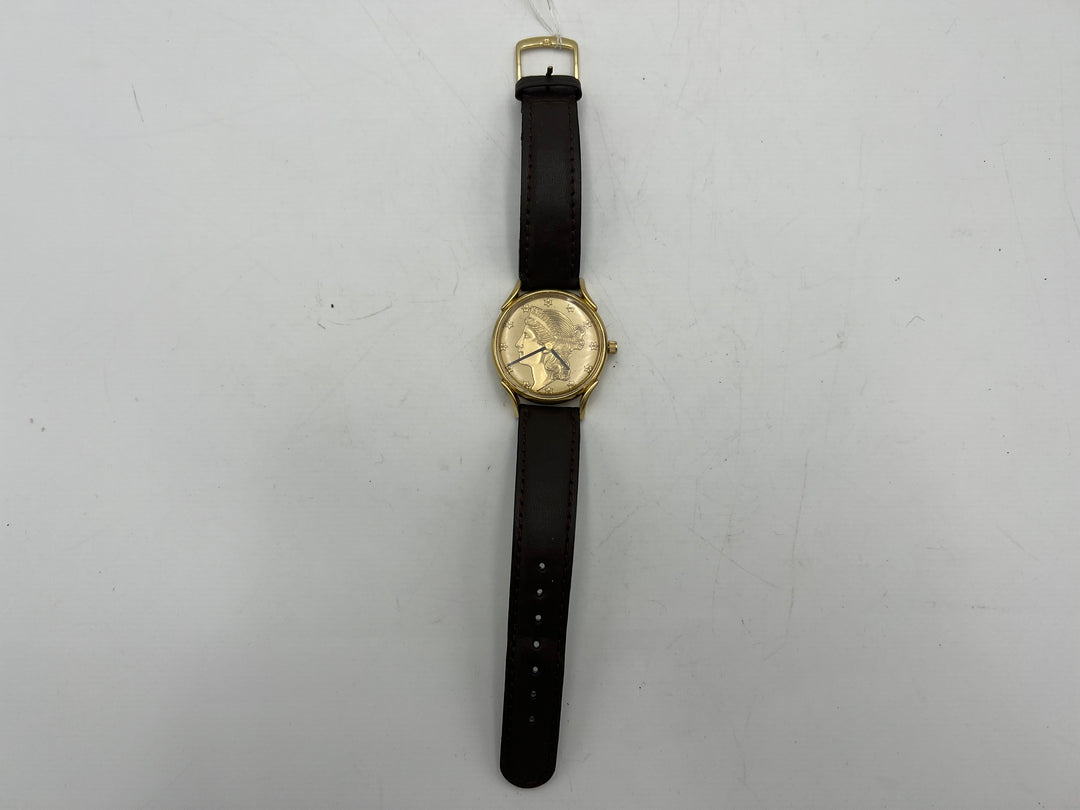 u247 Lucien Piccard 18k Gold Coin Watch Style