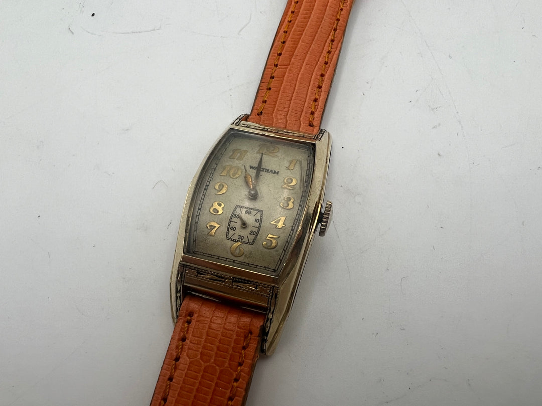 u248 Waltham 1930s 10k Gold Filled Manual Wind Small Seconds