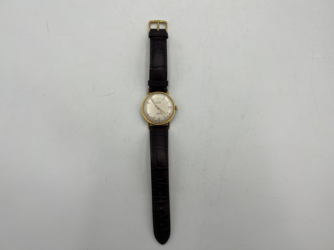 u258 Pirofa 1960s Gold Plated Automatic Wrist Watch