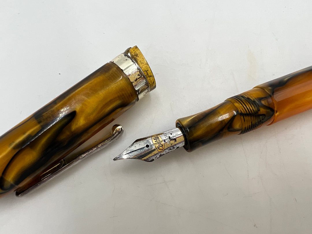 t625 Conklin Nozac Celluloid Fountain Pen 14k Point