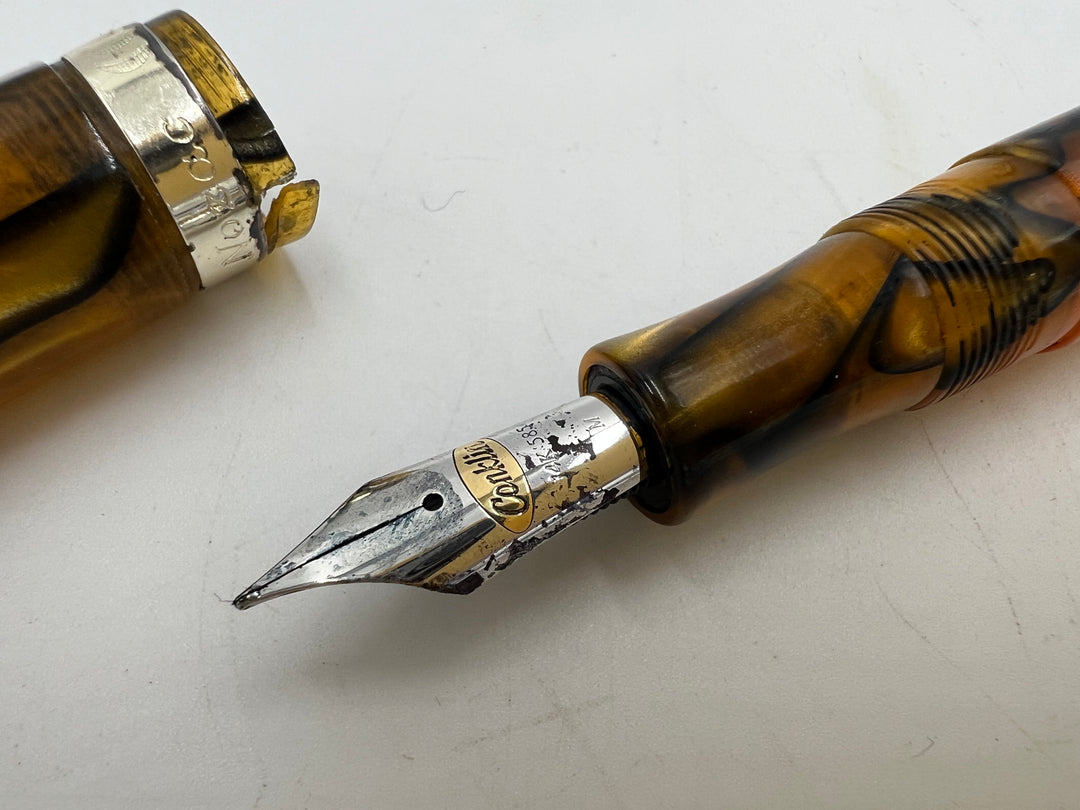 t625 Conklin Nozac Celluloid Fountain Pen 14k Point