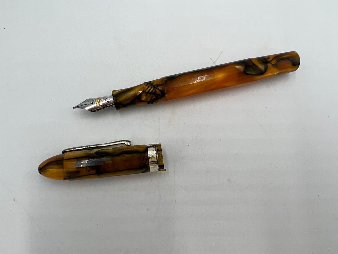 t625 Conklin Nozac Celluloid Fountain Pen 14k Point