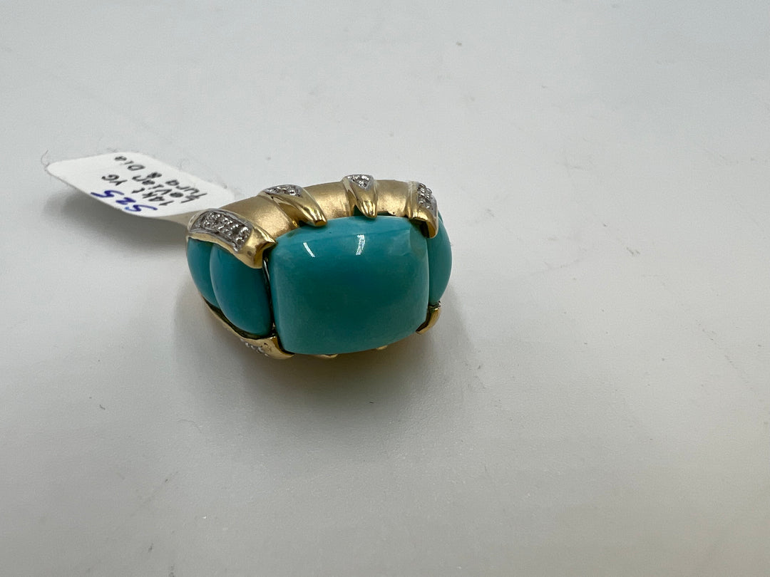 t705 Le Vian Corp. Yellow Gold Turquoise RIng