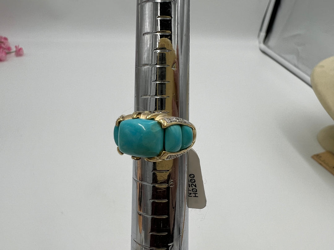 t705 Le Vian Corp. Yellow Gold Turquoise RIng