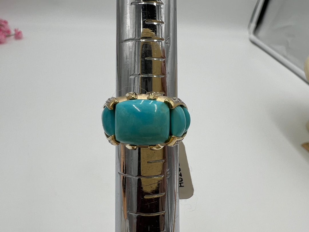 t705 Le Vian Corp. Yellow Gold Turquoise RIng