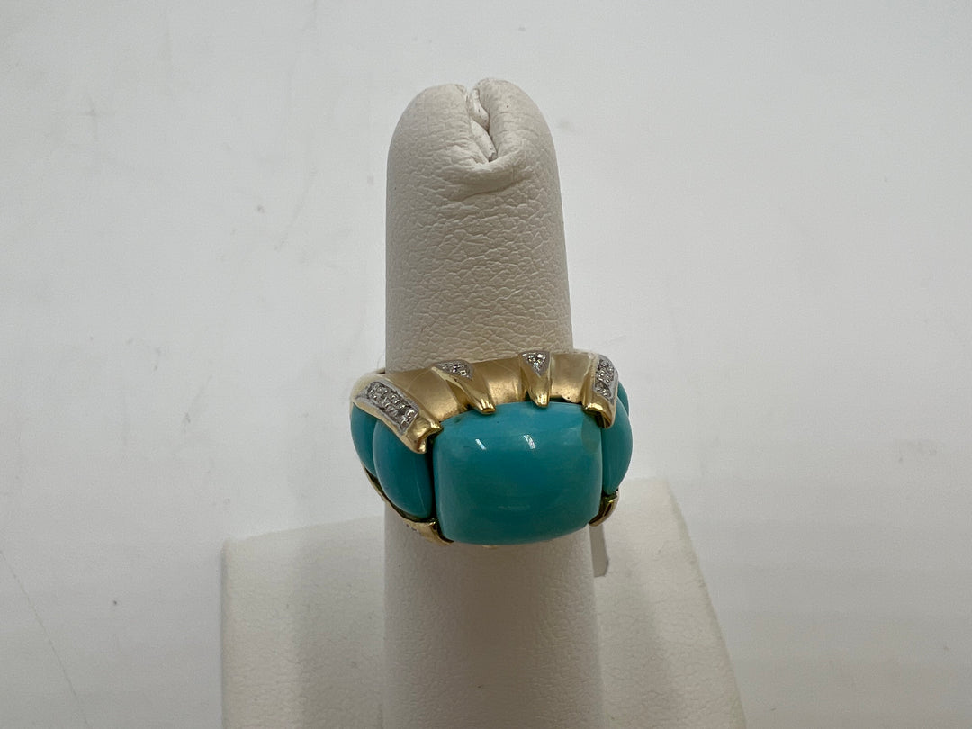 t705 Le Vian Corp. Yellow Gold Turquoise RIng