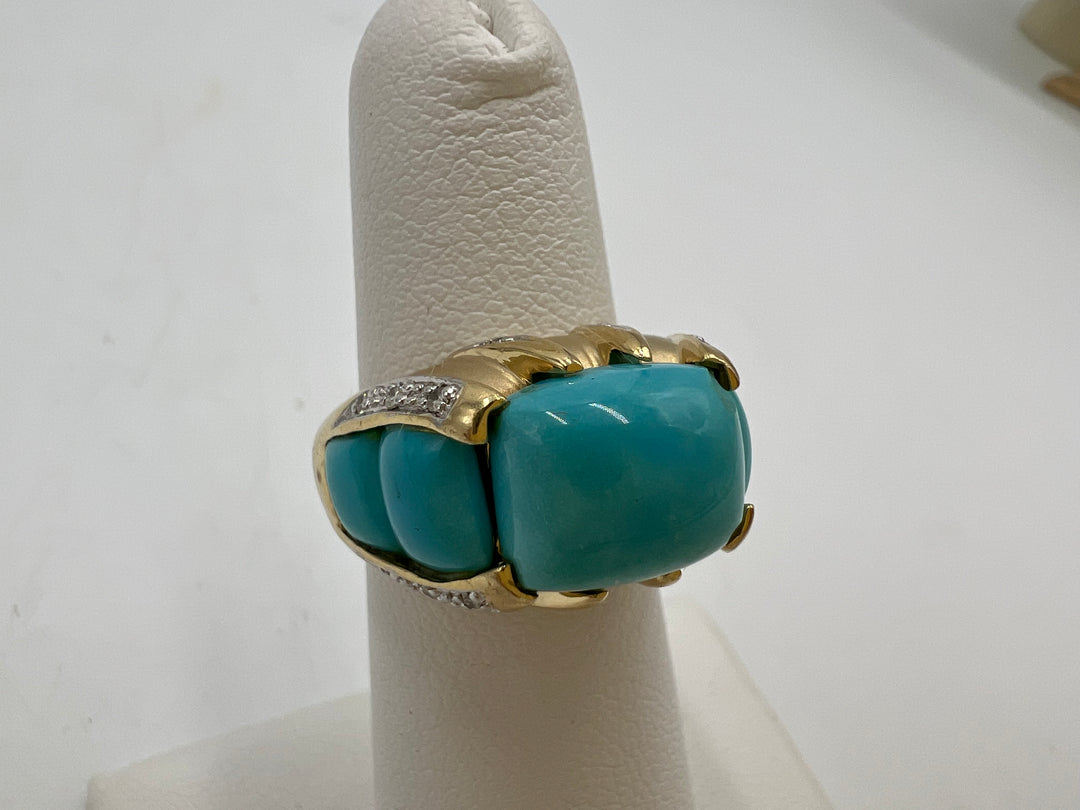 t705 Le Vian Corp. Yellow Gold Turquoise RIng