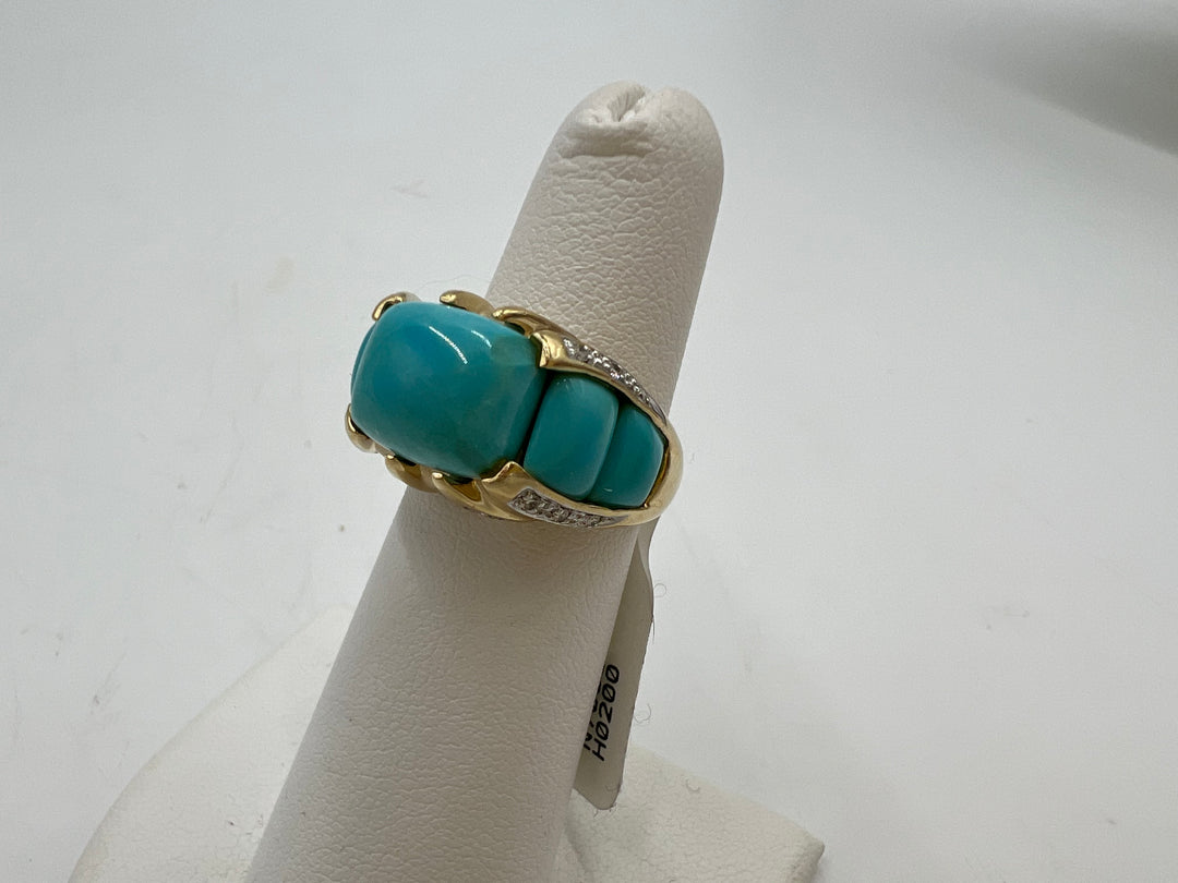 t705 Le Vian Corp. Yellow Gold Turquoise RIng