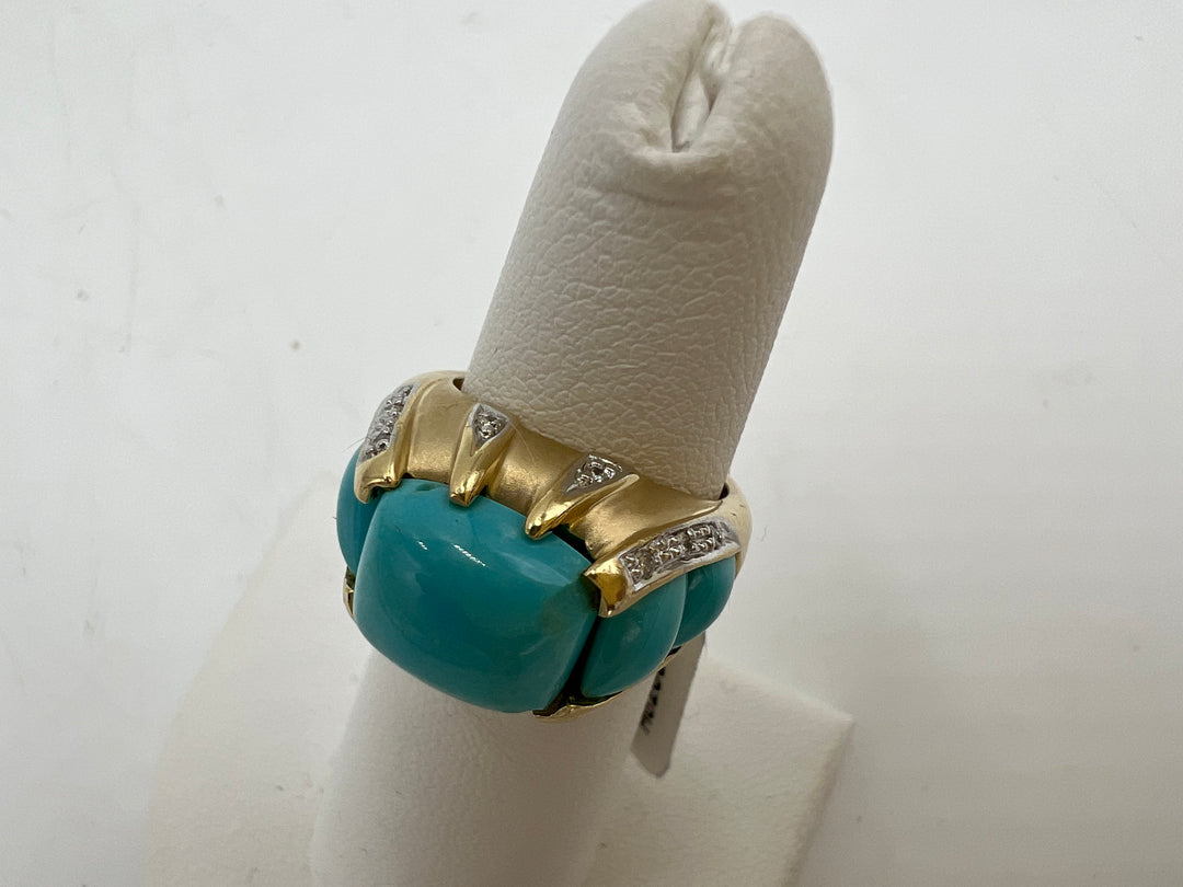 t705 Le Vian Corp. Yellow Gold Turquoise RIng