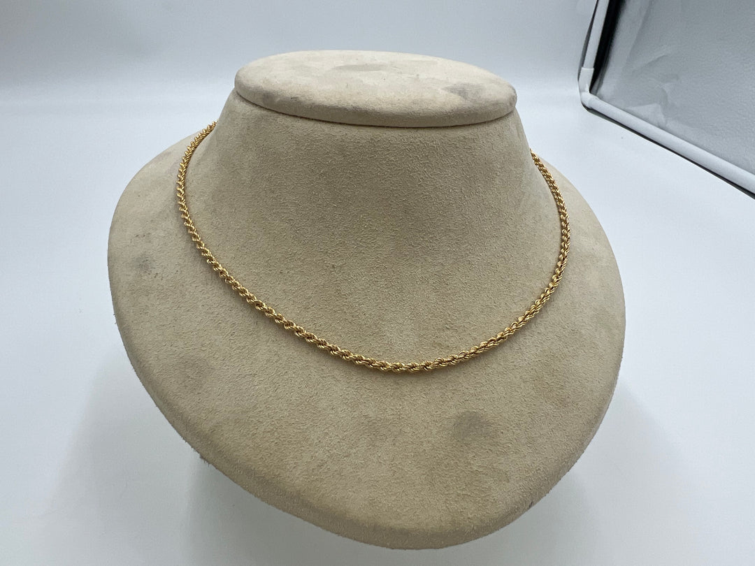 t725 Beautiful Yellow Gold Rope Necklace