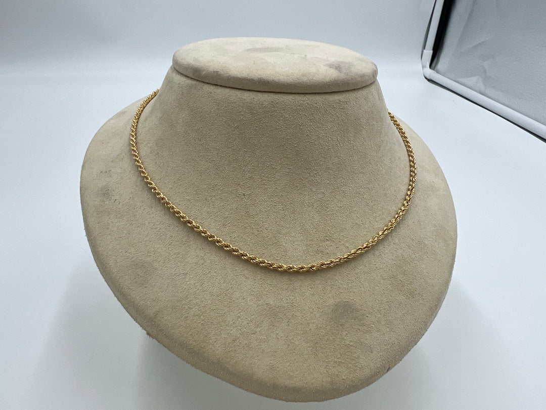 t725 Beautiful Yellow Gold Rope Necklace