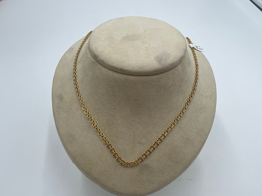 t737 Elegant Yellow Gold Bismarck Chain