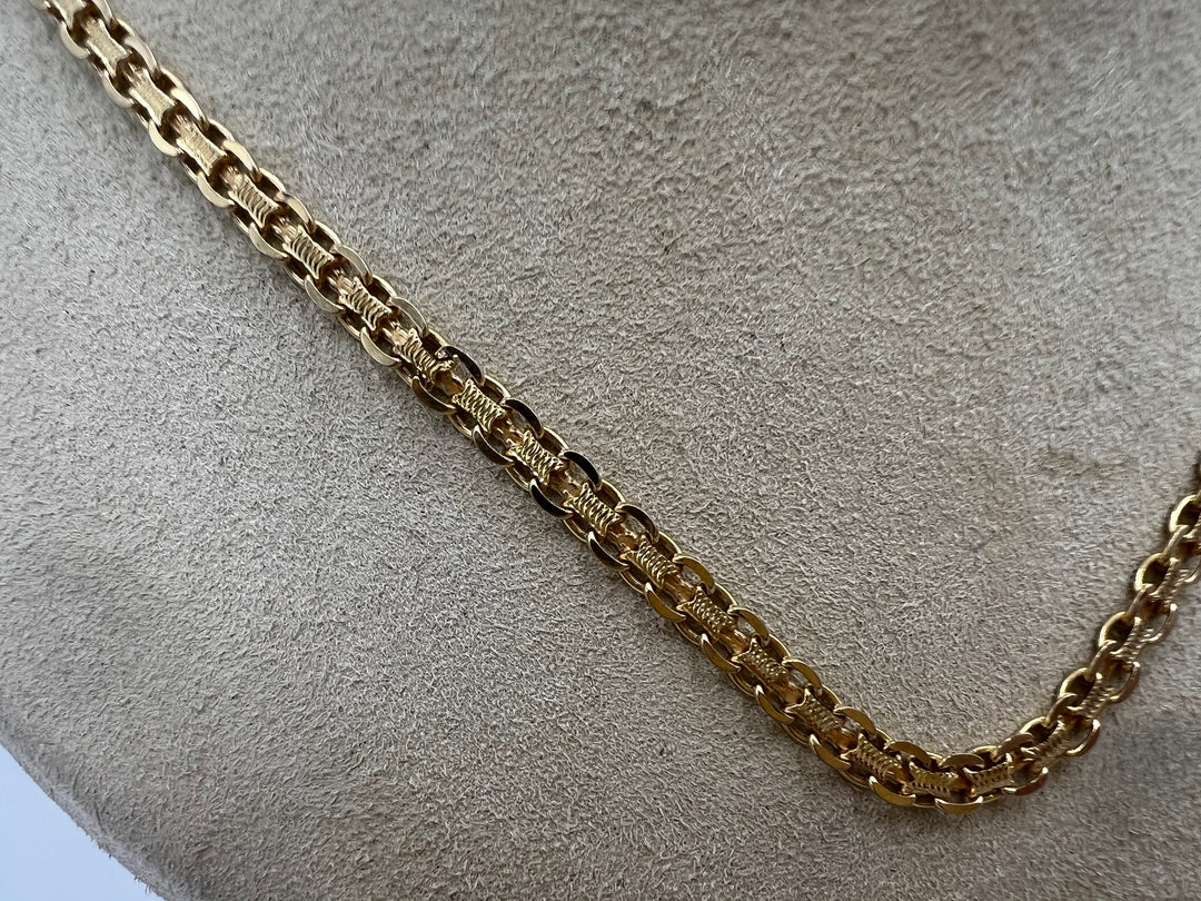 t737 Elegant Yellow Gold Bismarck Chain