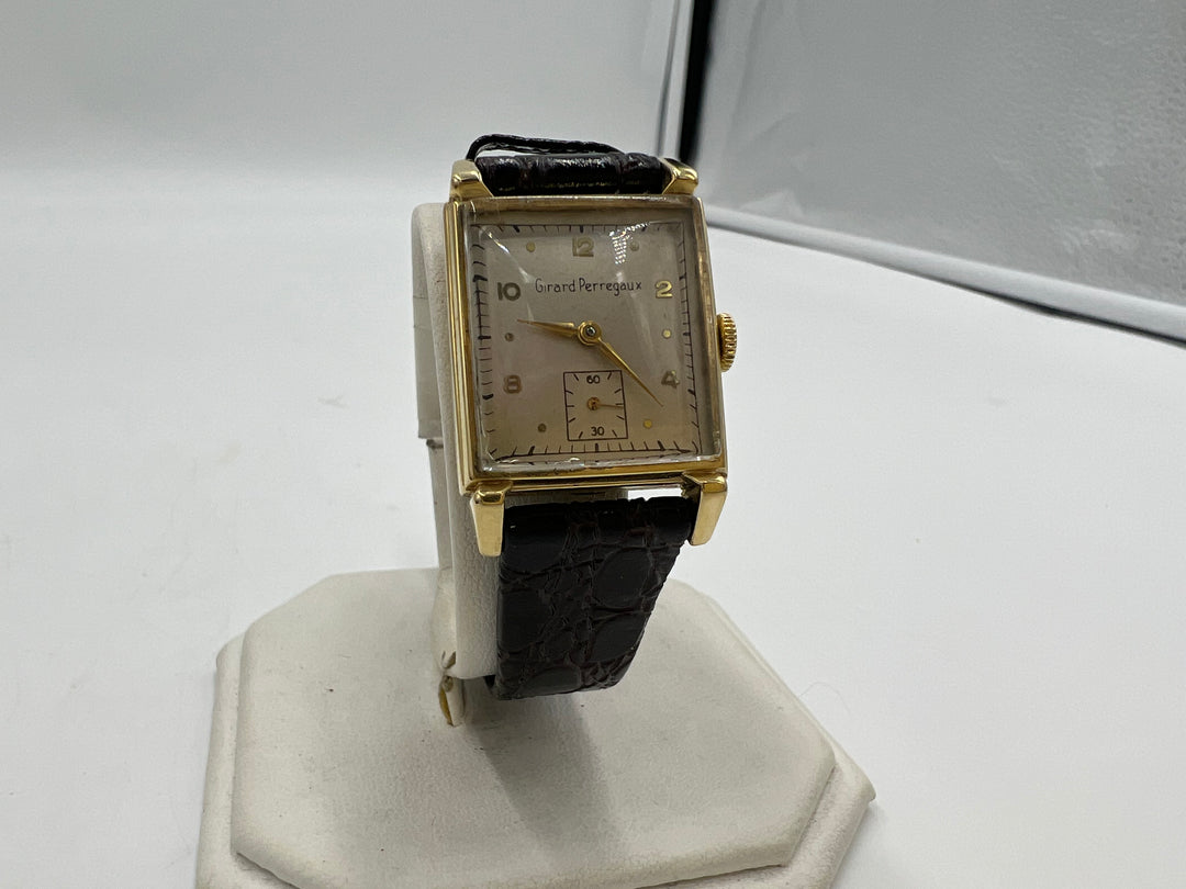 t743 Luxurious Vintage Girard Perregeaux 14kt Gold Unisex Watch