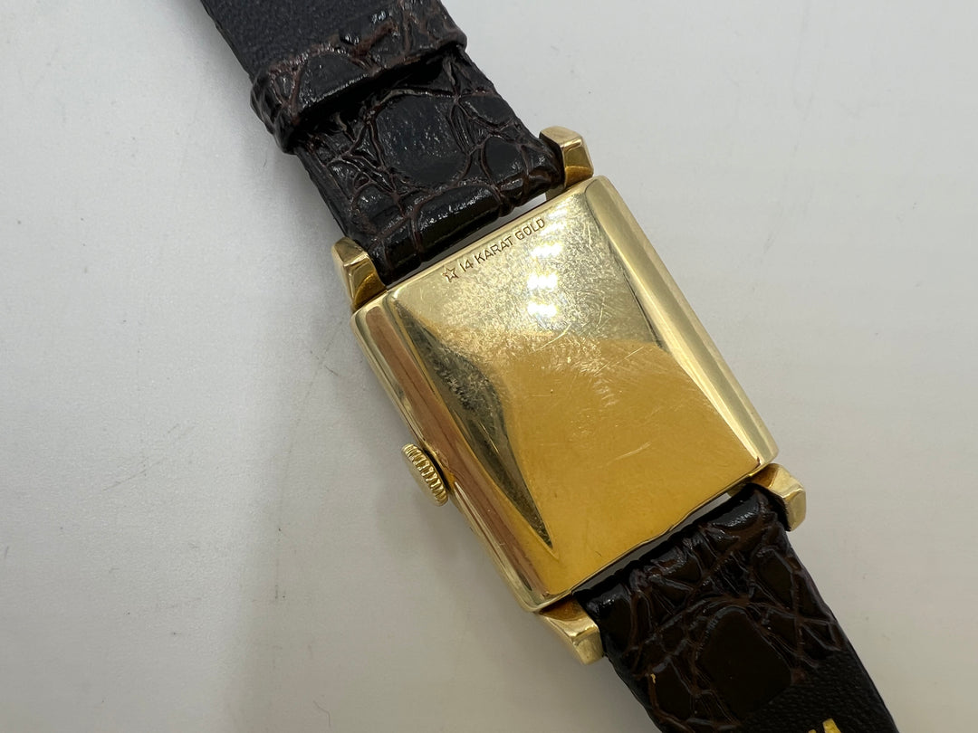 t743 Luxurious Vintage Girard Perregeaux 14kt Gold Unisex Watch