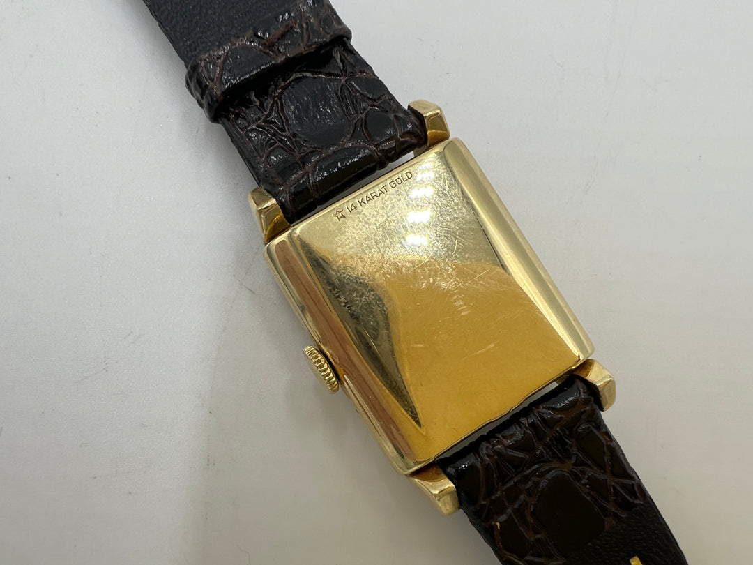 t743 Luxurious Vintage Girard Perregeaux 14kt Gold Unisex Watch