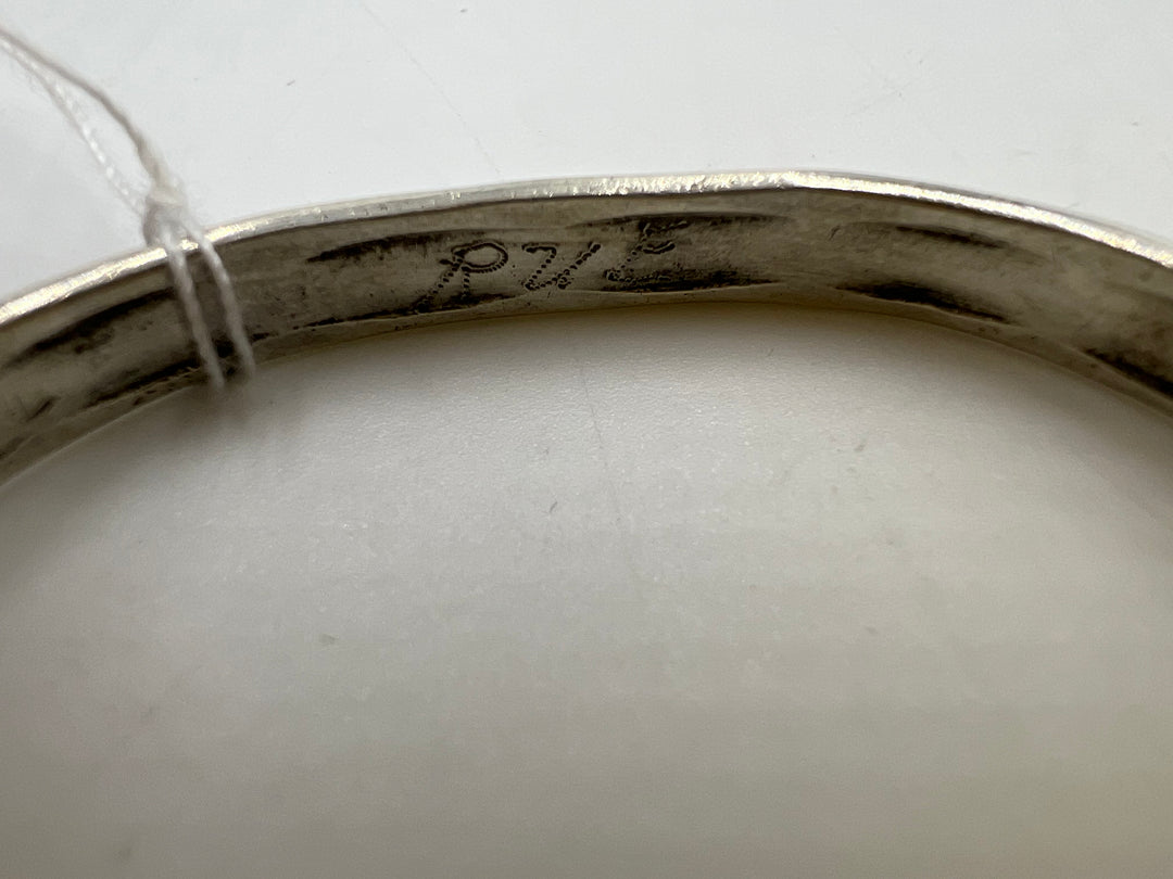 t747 Unique RUE Crescent Sterling Silver Bangle Bracelet