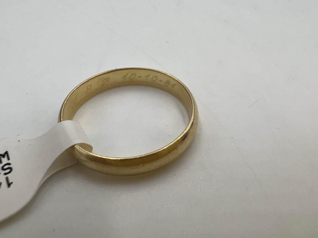 t772 Unique Yellow Gold Wedding Band