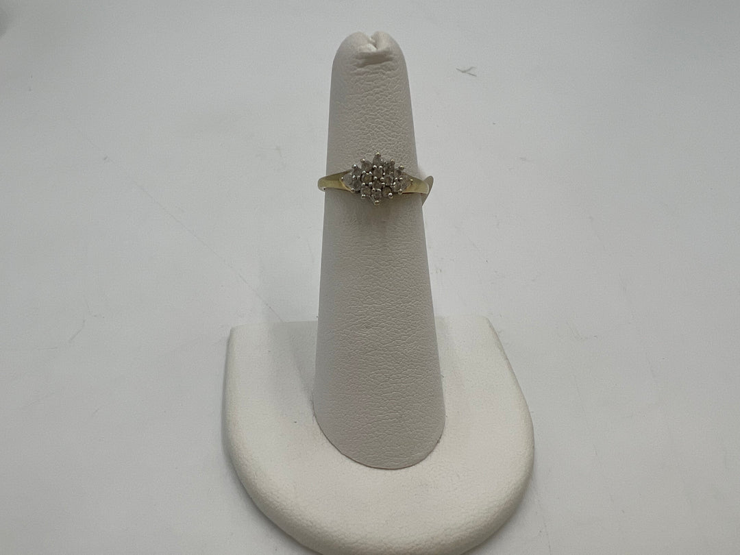 t784 Dainty Yellow Gold Diamond Engagement Ring