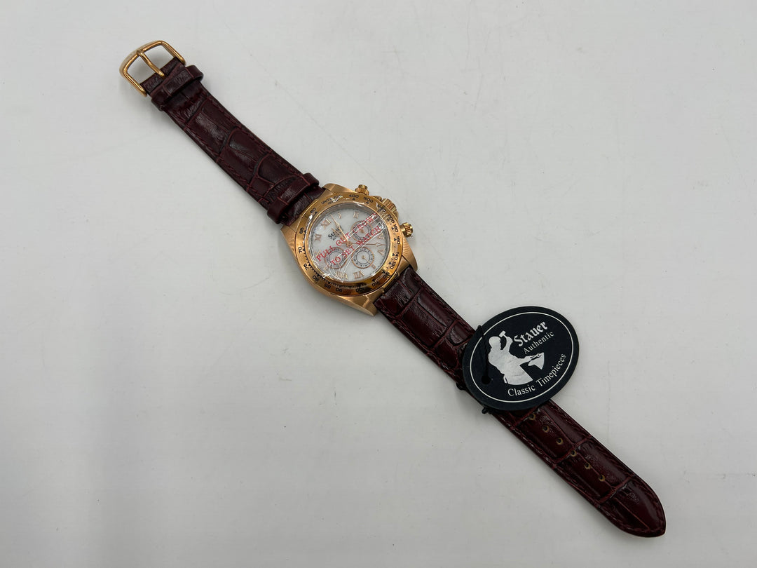 t794 Stauer Rose Gold Monaco Wrist Watch