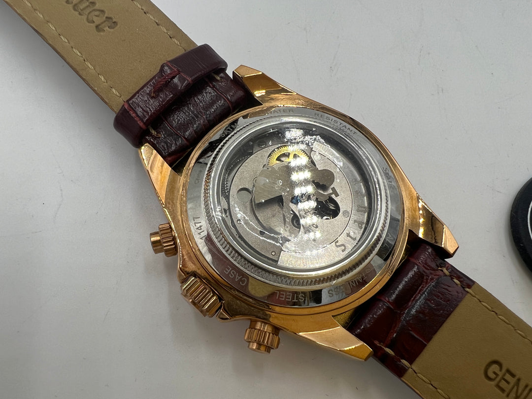 t794 Stauer Rose Gold Monaco Wrist Watch