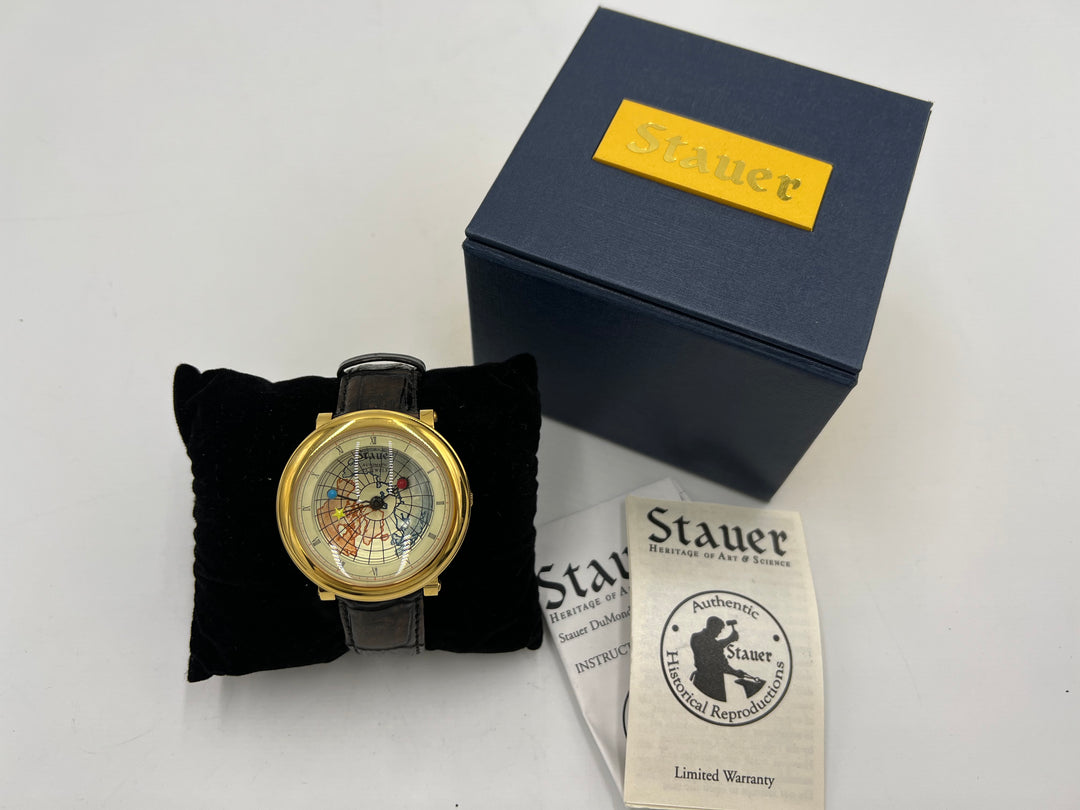 t808 Intricate Stauer DuMonde Globe Watch