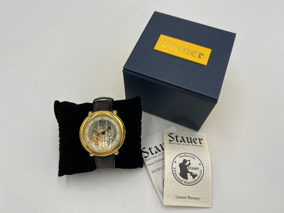 t808 Intricate Stauer DuMonde Globe Watch