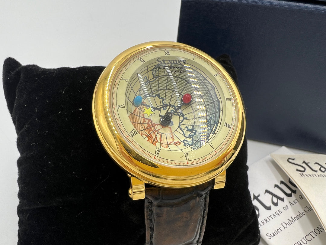 t808 Intricate Stauer DuMonde Globe Watch