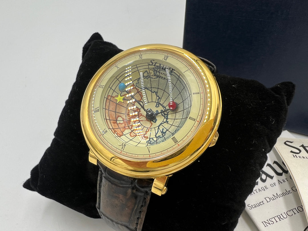 t808 Intricate Stauer DuMonde Globe Watch